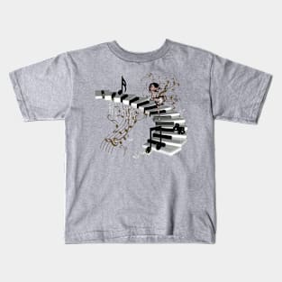 Dancing on a piano Kids T-Shirt